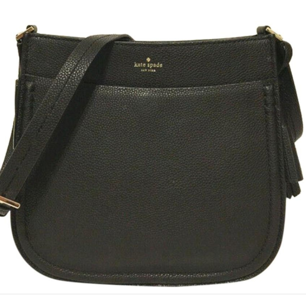 kate spade Black Pebbled Leather Crossbody Bag